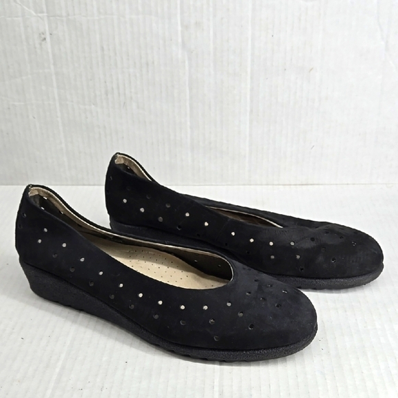 Aerobics Portugal Wedge Perforated Leather Shoes EU 39 US 8 - Picture 1 of 13